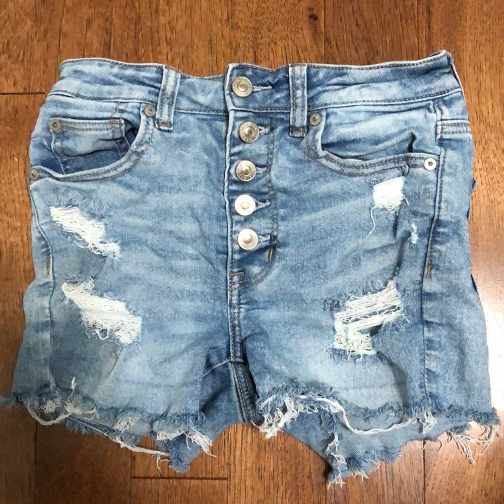 American Eagle Ripped Jean Shorts. Size 2